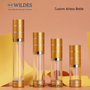 Airless Bottle Custom Gold List 15ml 30ml 50ml