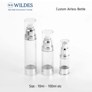 Airless Bottle Custom Silver Pump 10ml 15ml 30ml 50ml 100ml