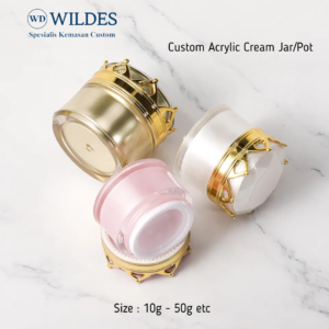 Acrylic Jar / Pot Cream Custom Crown 12g