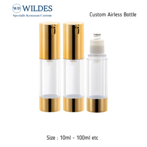 Airless Bottle Custom Gold 10ml 30ml