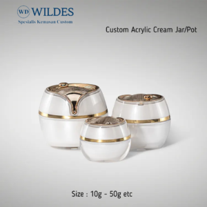 Acrylic Jar / Pot Cream Custom Pearl 12g 20g