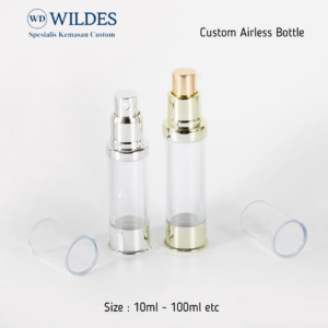 Airless Bottle Custom Silver or Gold 10ml 15ml 30ml