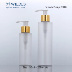 Bottle Pump Custom ring Gold Frosted 50ml 100ml 150ml