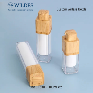 Airless Bottle Custom Wood Print 30ml 50ml 100ml