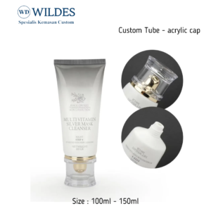 Tube Custom with Acrylic cap 100ml 120ml