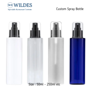Botol Plastik Spray Custom Clear / Frosted 100ml