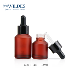 Botol Serum Custom Amber Frosted 10ml 20ml 30ml etc