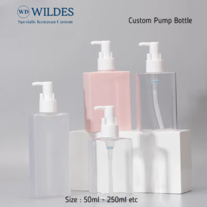 Botol Pump Kotak Custom 50ml 100ml 200ml