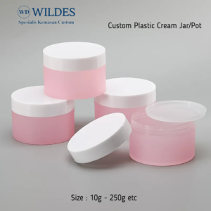 Plastic Jar / Pot Cream Custom Pink Matte 10g 20g 50g