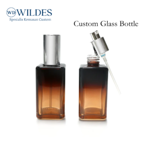 Glass Bottle Pump Custom Amber gradasi 50ml 100ml
