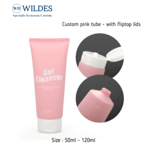 Tube Custom Pink Matte - Fliptop Cap  100ml