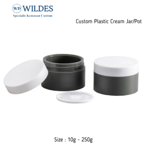 Plastic Jar / Pot Cream Hitam 10g 20g