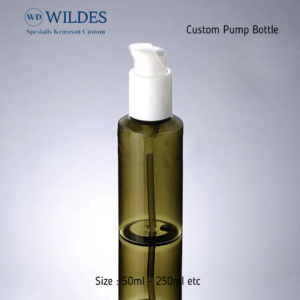 Bottle Pump Custom hijau clear 50ml 100ml 150ml
