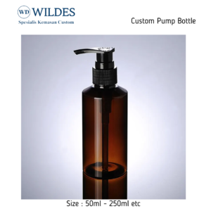 Botol Pump Custom Amber Clear 50ml -250ml