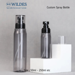 Botol Spray Custom Hitam Clear 100ml