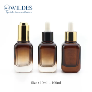 Botol Serum Dropper Pump Custom Gradasi 20ml 30ml