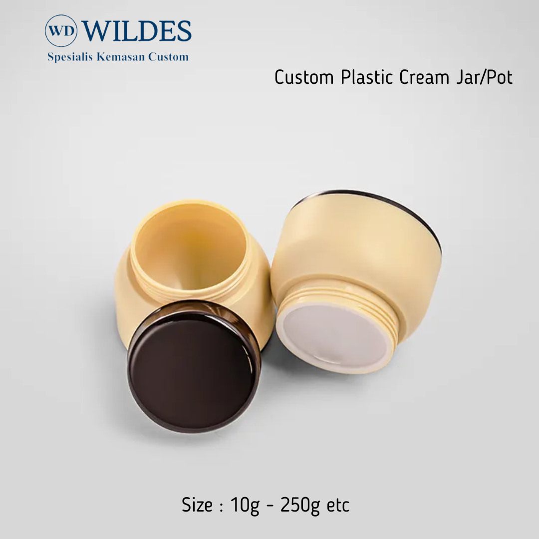 Plastic Jar/ Pot Cream Custom Glossy