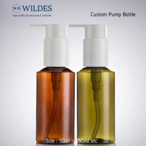 Botol Pump Custom warna Hijau / Amber 50ml
