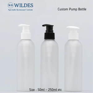 Botol Pump Custom Frosted 50ml 100ml