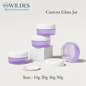 Glass Jar round / Pot Cream Custom 10g 20g 30g