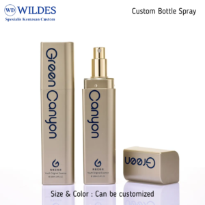 Botol Spray Customized Kotak neck gold Luxury 100ml